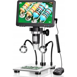 Zosudull 1200x 12 MP 7'' HD digital microscope with remote control and LED lighting