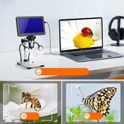 Zosudull 1200x 12 MP 7'' HD digital microscope with remote control and LED lighting