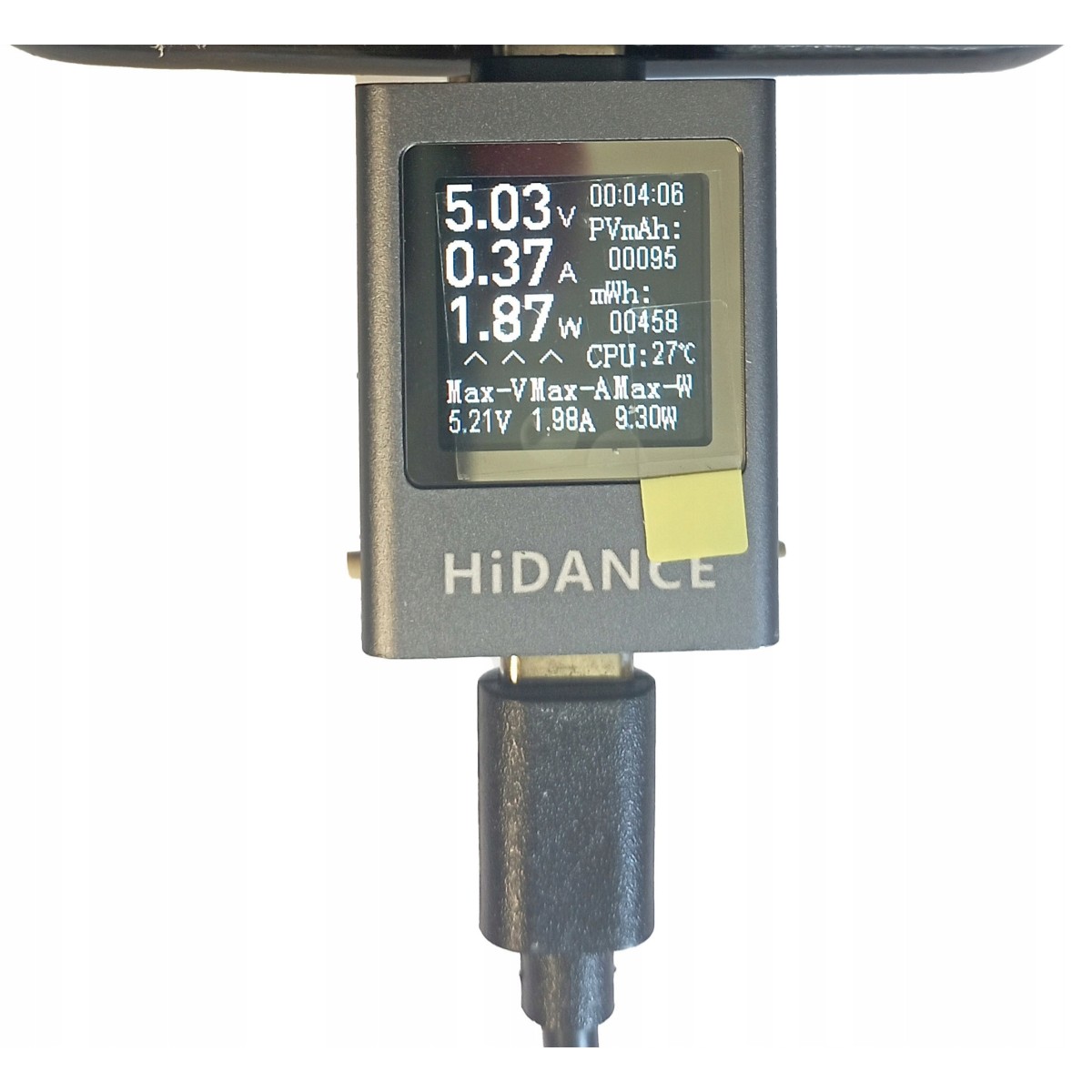 HiDANCE USB-C Port Tester, Voltmeter and Ammeter, 4.5–50 V, 0–12 A