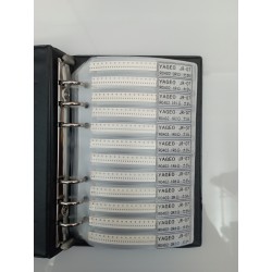 Book of 0402 1-5% SMD resistors, 8,500 pieces, 170 values, 0–10 MΩ