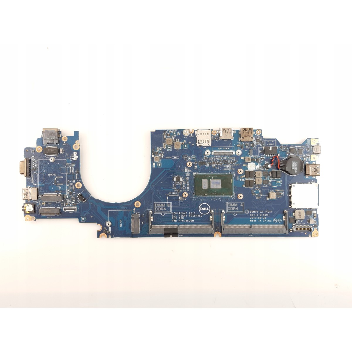 Dell Latitude 5490 i3-7130u motherboard in working order