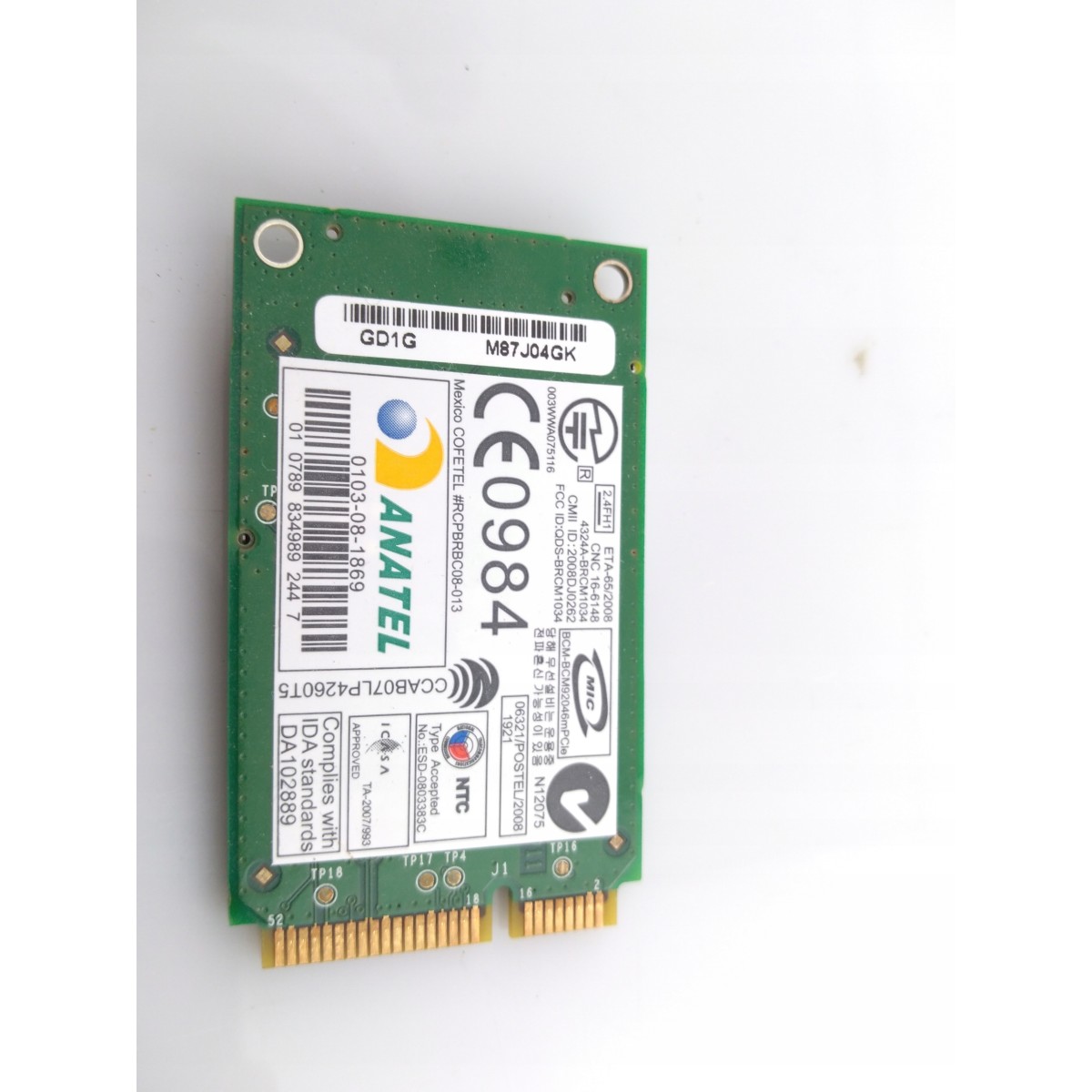 Dell BCM92046mPCIe mini PCI-E WLAN WiFi card
