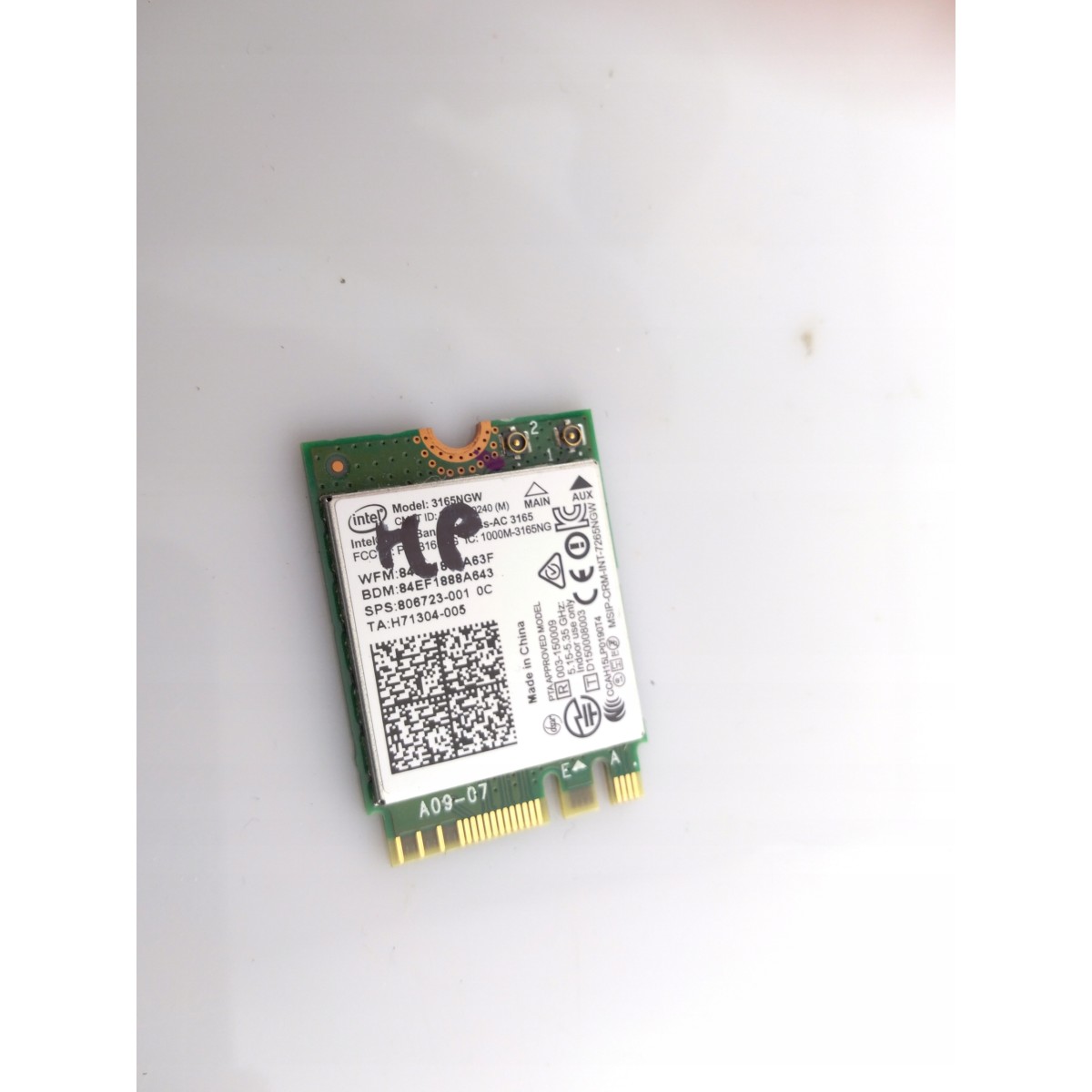 Mini PCI-E WLAN WiFi Intel 3165NGW HP