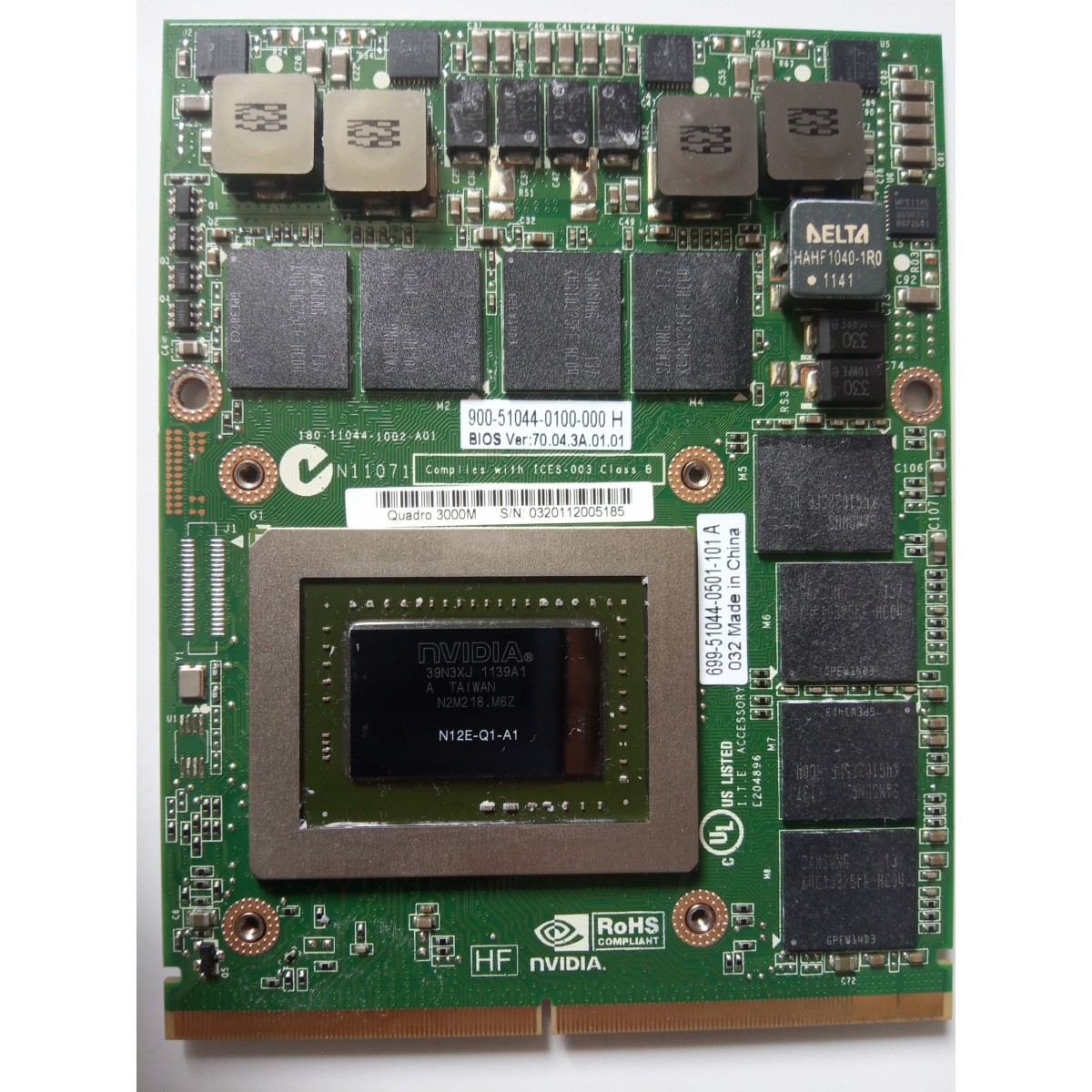 Nvidia Quadro 3000M 2GB DDR5 DELL M6600 M6700