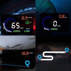 A8 OBD2 Car Head-Up Display – Projected onto the windscreen