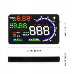 A8 OBD2 Car Head-Up Display – Projected onto the windscreen