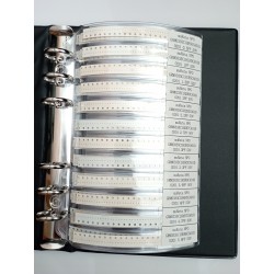 Książka zestaw kondensatorów 0201 SMD 50V 2550szt 51 wartości 0.5pF-220nF