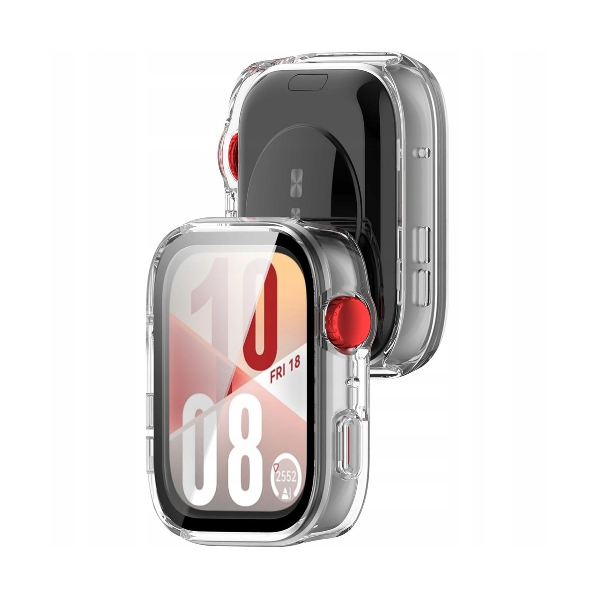 Etui Erbord z wbudowanym szkłem ochronnym do Huawei Watch Fit 4 bezbarwne