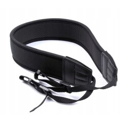 Flexible neoprene strap for a camera or binoculars – black