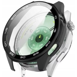 Etui Ochronne + wbudowane SZKŁO 2w1 do Huawei Watch GT 6 46mm I CZARNY MAT