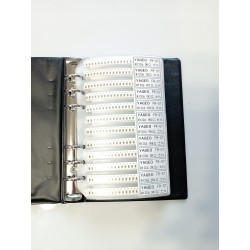 Book of 1206 1% SMD resistors, 4,250 pieces, 170 values, 0–10 MΩ