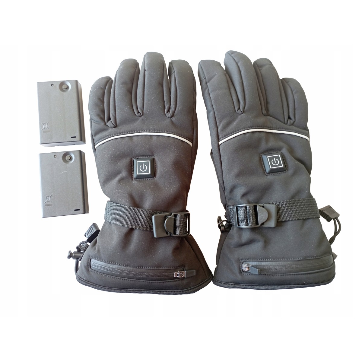 Podgrzewane zimowe rękawiczki 6xAA wiatroodporne i wodoodporne XL