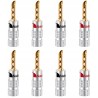 BFA Nakamichi HQ banana speaker plugs, 8 pieces, 4 pairs