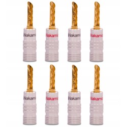 BFA Nakamichi HQ banana speaker plugs, 8 pieces, 4 pairs