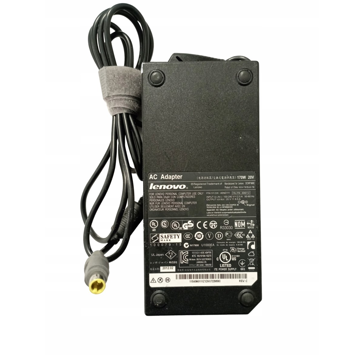 Oryginalny zasilacz Lenovo 45N0112 170W Lenovo Thinkpad W520 W530 sprawny