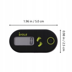 3D Active Step Counter, black, with display, battery + cord