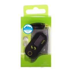 3D Active Step Counter, black, with display, battery + cord